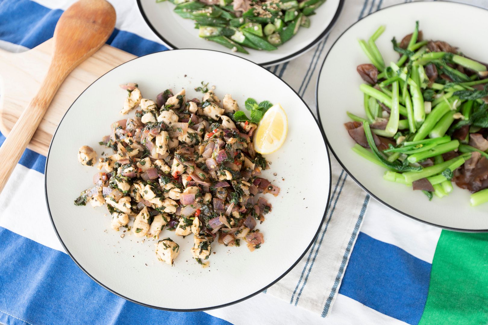 Food Makes Me Happy Thai Style Mint and Basil Chicken StirFry